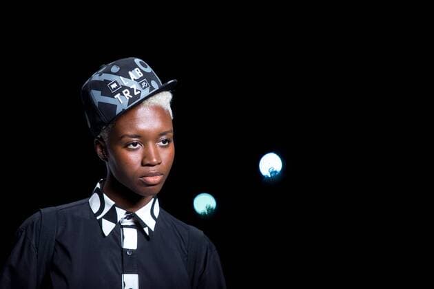 October 24, 2016 - Sao Paulo, Brazil - Model presents creation by LAB, during the Sao Paulo Fashion Week, winter 2017 edition, this Monday, in Sao Paulo, Brazil. Sao Paulo Brazil - ZUMAl146 20161024_zaf_l146_114