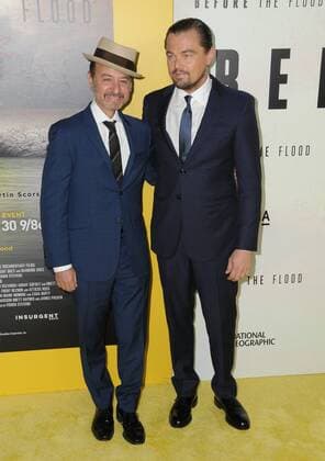October 24, 2016 - Bing Theater At Lacma, CA, United States - 24 October 2016 - Culver City, California. Fisher Stevens, Leonardo DiCaprio. Screening Of National Geographic Channel s Before The Flood held at the Bing Theater at LACMA. Photo Credit: AdMedia Bing Theater At Lacma United States - ZUMAa123 20161024_zaa_a123_026
