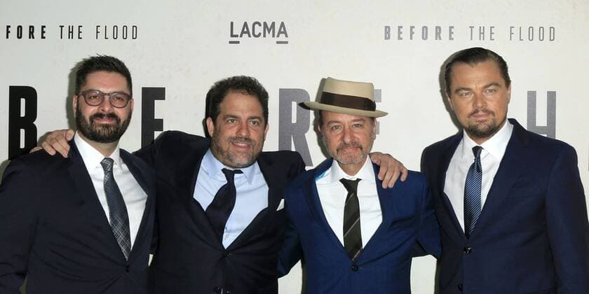 LOS ANGELES - OCT 24: Tim Pastore, Brett Ratner, Fisher Stevens, Leoardo DiCaprio at the Screening Of National Geographic Channel s Before The Flood at Bing Theater At LACMA on October 24, 2016 in Los Angeles, CA  Copyright: xHPAx xIPAx