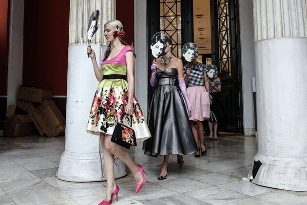 (161025) -- ATHENS, Oct. 25, 2016 -- Models present creations of Greek designer Vassilis Zoulias during the Athens Xclusive Designers Week at Zappeion exhibition hall on Oct. 22, 2016. The event celebrated its 10-year anniversary in Greece. ) (zxj) GREECE-ATHENS-FASHION LefterisxPartsalis 