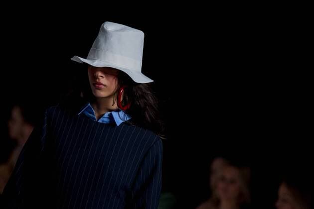 October 25, 2016 - Sao Paulo, Brazil - Model presents creation by A Brand, during the Sao Paulo Fashion Week, winter 2017 edition, this Tuesday, in Sao Paulo, Brazil. Sao Paulo Brazil - ZUMAl146 20161025_zaf_l146_024