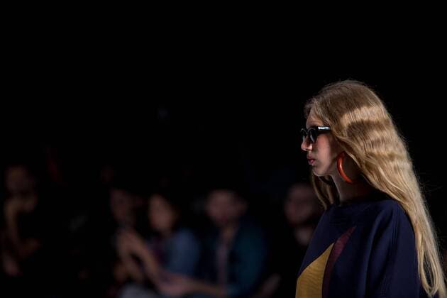 October 25, 2016 - Sao Paulo, Brazil - Model presents creation by A Brand, during the Sao Paulo Fashion Week, winter 2017 edition, this Tuesday, in Sao Paulo, Brazil. Sao Paulo Brazil - ZUMAl146 20161025_zaf_l146_032