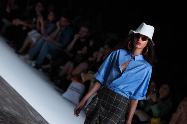 October 25, 2016 - Sao Paulo, Brazil - Model presents creation by A Brand, during the Sao Paulo Fashion Week, winter 2017 edition, this Tuesday, in Sao Paulo, Brazil. Sao Paulo Brazil - ZUMAl146 20161025_zaf_l146_033