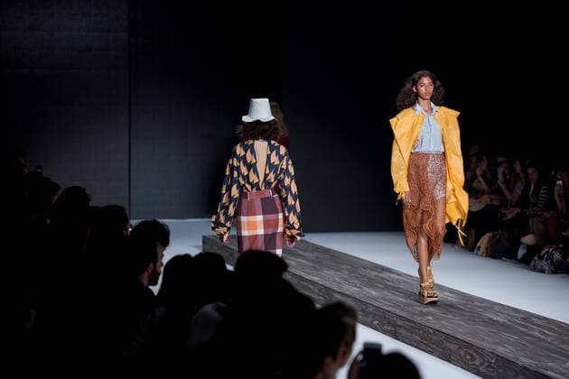 October 25, 2016 - Sao Paulo, Brazil - Model presents creation by A Brand, during the Sao Paulo Fashion Week, winter 2017 edition, this Tuesday, in Sao Paulo, Brazil. Sao Paulo Brazil - ZUMAl146 20161025_zaf_l146_034