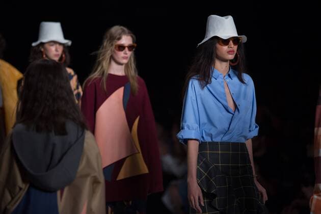 October 25, 2016 - Sao Paulo, Brazil - Model presents creation by A Brand, during the Sao Paulo Fashion Week, winter 2017 edition, this Tuesday, in Sao Paulo, Brazil. Sao Paulo Brazil - ZUMAl146 20161025_zaf_l146_039