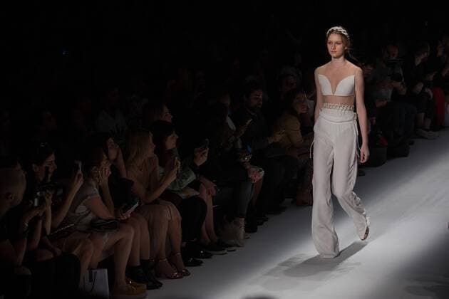 October 25, 2016 - Sao Paulo, Brazil - Model presents creation by Lilly Sarti, during the Sao Paulo Fashion Week, winter 2017 edition, this Tuesday, in Sao Paulo, Brazil. Sao Paulo Brazil - ZUMAl146 20161025_zaf_l146_054