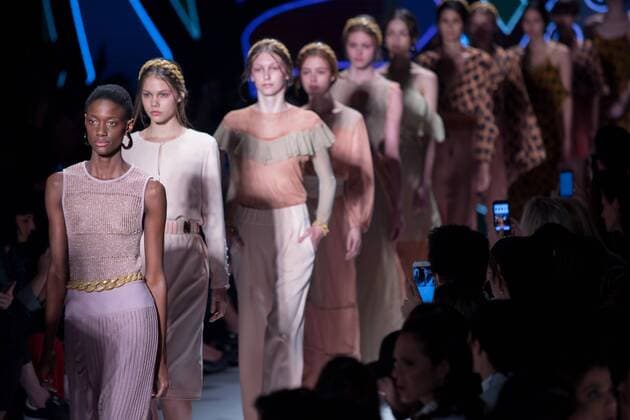 October 25, 2016 - Sao Paulo, Brazil - Model presents creation by Lilly Sarti, during the Sao Paulo Fashion Week, winter 2017 edition, this Tuesday, in Sao Paulo, Brazil. Sao Paulo Brazil - ZUMAl146 20161025_zaf_l146_056
