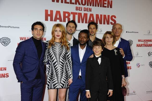 Elyas M«Barek, Palina Rojinski, Simon Verhoeven, Eric Kabongo, Florian David Fitz, Marinus Hohmann, Senta Berger und Heiner Lauterbach Weltpremiere Willkommen bei den Hartmanns Kino Film Fernsehen Mathäser Filmpalast München 25. Oktober 2016