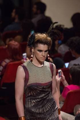 October 26, 2016 - Sao Paulo, Brazil - Model presents creation by Ronaldo Fraga, during the Sao Paulo Fashion Week, winter 2017 edition, this Wednesday , in Sao Paulo, Brazil. The parade was performed by transgender models. Sao Paulo Brazil - ZUMAl146 20161026_zaf_l146_008
