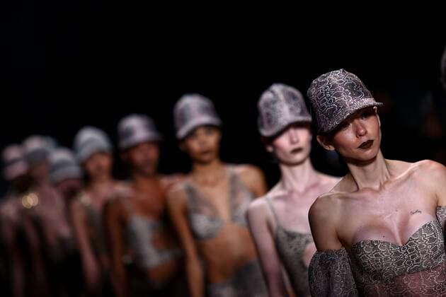 October 26, 2016 - Sao Paulo, Brazil - Model presents creation by Amir Slama, during the Sao Paulo Fashion Week, winter 2017 edition, this Wednesday , in Sao Paulo, Brazil. Sao Paulo Brazil - ZUMAl146 20161026_zaf_l146_087