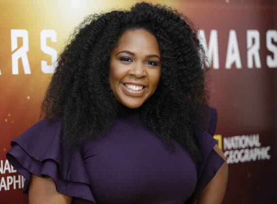 Jedidah Isler arrives on the red carpet at the National Geographic Channel MARS New York Premiere on October 26, 2016 in New York City  NYP20161026108 JOHNxANGELILLO