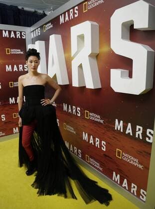 Jihae arrives on the red carpet at the National Geographic Channel MARS New York Premiere on October 26, 2016 in New York City  NYP20161026135 JOHNxANGELILLO
