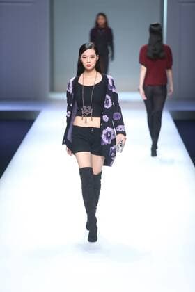 October 28, 2016 - Beijing, Beijing, China - A model presents a creation of Rabbit-Warm at China Fashion Week in Beijing on October 28th, 2016. Beijing China  - ZUMAs145 20161028_zaa_s145_101