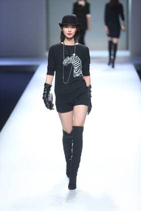 October 28, 2016 - Beijing, Beijing, China - A model presents a creation of Rabbit-Warm at China Fashion Week in Beijing on October 28th, 2016. Beijing China  - ZUMAs145 20161028_zaa_s145_102