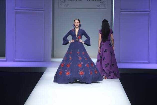 October 28, 2016 - Beijing, Beijing, China - A model presents a creation of Rabbit-Warm at China Fashion Week in Beijing on October 28th, 2016. Beijing China  - ZUMAs145 20161028_zaa_s145_111