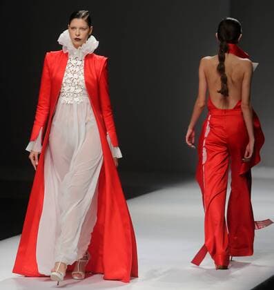 Chinese and European models wear clothing from the Maryma 2017 collection during China s international fashion week in Beijing on October 29, 2016. Chinese fashion designers are becoming an international force with both European and American fashion houses looking at the new, fresh Chinese clothing-minds as potential partners in future clothing brands.  PEK2016102931 STEPHENxSHAVER