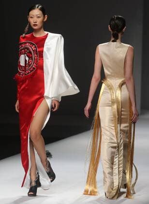 Chinese and European models wear clothing from the Maryma 2017 collection during China s international fashion week in Beijing on October 29, 2016. Chinese fashion designers are becoming an international force with both European and American fashion houses looking at the new, fresh Chinese clothing-minds as potential partners in future clothing brands.  PEK2016102942 STEPHENxSHAVER