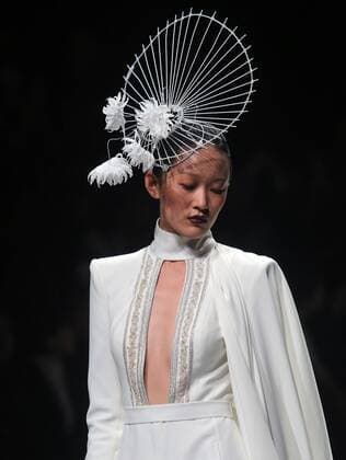 Chinese and European models wear clothing from the Maryma 2017 collection during China s international fashion week in Beijing on October 29, 2016. Chinese fashion designers are becoming an international force with both European and American fashion houses looking at the new, fresh Chinese clothing-minds as potential partners in future clothing brands.  PEK2016102944 STEPHENxSHAVER