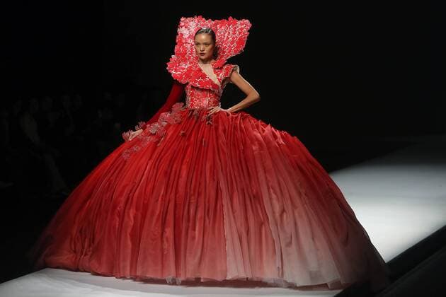 Chinese and European models wear clothing from the Maryma 2017 collection during China s international fashion week in Beijing on October 29, 2016. Chinese fashion designers are becoming an international force with both European and American fashion houses looking at the new, fresh Chinese clothing-minds as potential partners in future clothing brands.  PEK2016102925 STEPHENxSHAVER