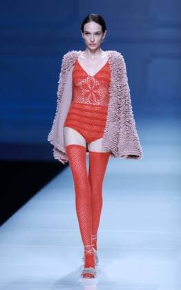 BEIJING, CHINA - OCTOBER 30: A model showcases designs on the runway at Snow Lotus collection by Tanya Wang during the Mercedes-Benz China Fashion Week Spring Summer 2017 at Banquet Hall of Beijing Hotel on October 30, 2016 in Beijing, China.  CFP494679704