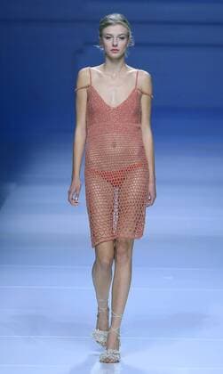 BEIJING, CHINA - OCTOBER 30: A model showcases designs on the runway at Snow Lotus collection by Tanya Wang during the Mercedes-Benz China Fashion Week Spring Summer 2017 at Banquet Hall of Beijing Hotel on October 30, 2016 in Beijing, China.  CFP494701519
