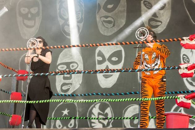 October 30, 2016 - New Orleans, Louisiana, U.S - CARINA ROUND and MAYNARD JAMES KEENAN of Puscifer performs in costume at the Voodoo Music + Arts Experience in New Orleans, Louisiana New Orleans U.S. - ZUMAs135 20161030_zap_s135_055