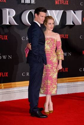 . 01 11 2016. London, United Kingdom. Matt Smith and Claire Foy attend The Crown TV series premiere.  xChrisxJosephx xi-Imagesx IIM-13723-0029