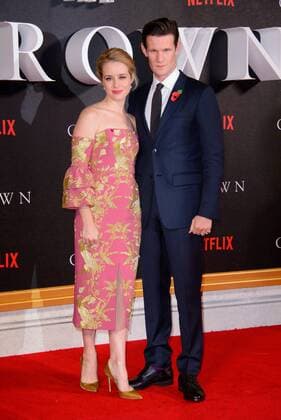 . 01 11 2016. London, United Kingdom. Matt Smith and Claire Foy attend The Crown TV series premiere.  xChrisxJosephx xi-Imagesx IIM-13723-0063