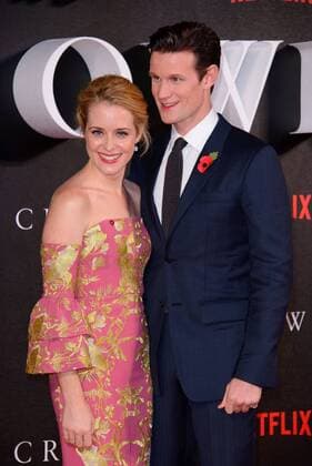 . 01 11 2016. London, United Kingdom. Matt Smith and Claire Foy attend The Crown TV series premiere.  xChrisxJosephx xi-Imagesx IIM-13723-0065