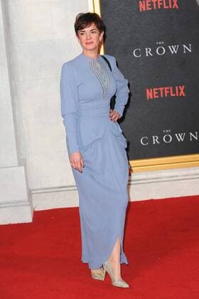 November 1, 2016 - London, England, United Kingdom - Victoria Hamilton attends the world premiere of The Crown at Odeon Leciester Square. London United Kingdom - ZUMAs147 20161101_zap_s147_054