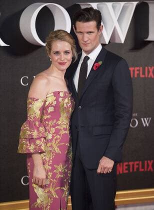 The Crown World Premiere London, UK. Matt Smith and Claire Foy at the World Premiere of new Netflix Original series The Crown at Odeon Leicester Square on November 1, 2016 in London, England. LMK386 -61210-021116 