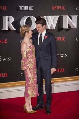 The Crown World Premiere London, UK. Matt Smith and Claire Foy at the World Premiere of new Netflix Original series The Crown at Odeon Leicester Square on November 1, 2016 in London, England. LMK386 -61210-021116 
