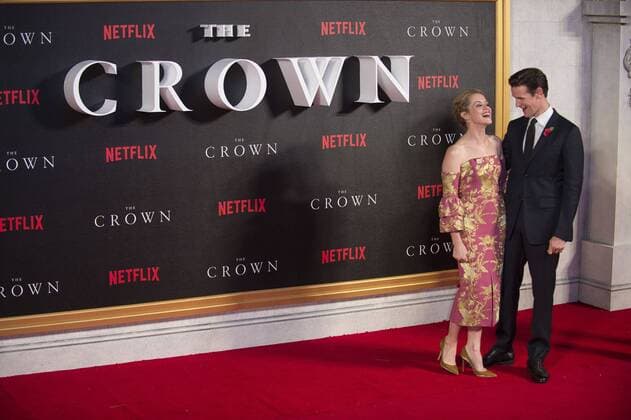 The Crown World Premiere London, UK. Matt Smith and Claire Foy at the World Premiere of new Netflix Original series The Crown at Odeon Leicester Square on November 1, 2016 in London, England. LMK386 -61210-021116 