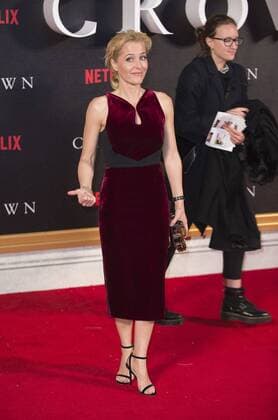 The Crown World Premiere London, UK. Gillian Anderson at the World Premiere of new Netflix Original series The Crown at Odeon Leicester Square on November 1, 2016 in London, England. LMK386 -61210-021116 