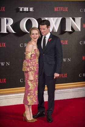 The Crown World Premiere London, UK. Matt Smith and Claire Foy at the World Premiere of new Netflix Original series The Crown at Odeon Leicester Square on November 1, 2016 in London, England. LMK386 -61210-021116 