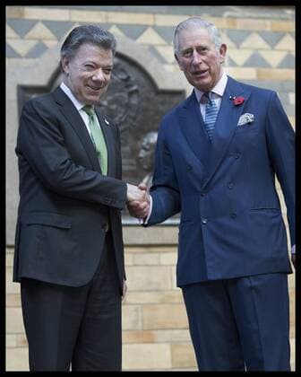 . 02 11 2016. London, United Kingdom. The Prince of Wales with the Columbian President Juan Manuel Santos Calder—n at the Natural History Museum in London on the second day of the President s State Visit to the United Kingdom.  xStephenxLockx xi-Imagesx IIM-13730-0002