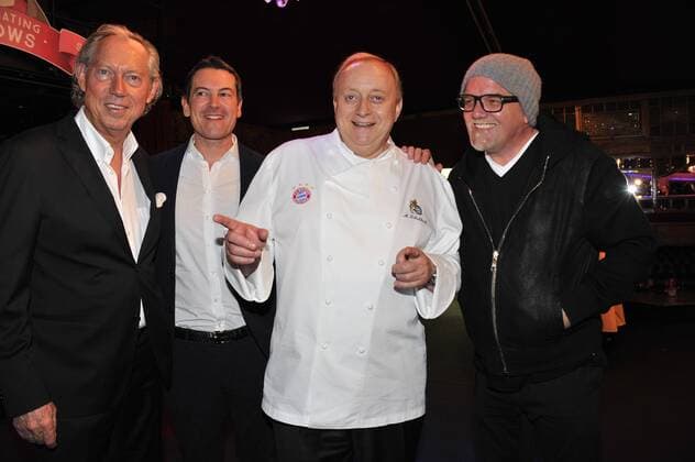 Prof. Dr. Werner Mang, Alfons Schuhbeck und DJ Ötzi (Gerry Friedle) VIP-Premiere Schuhbecks teatro Sweet Dreams Spiegelpalast Riem bei München 03. November 2016