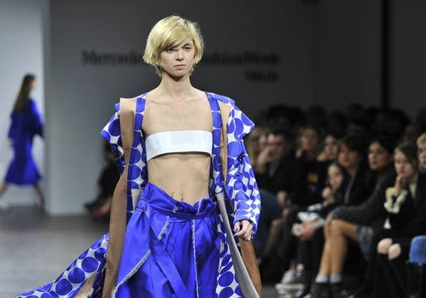 (161104) -- TBILISI, Nov. 4, 2016 -- A model presents a creation by Janashia from Georgia during the Mercedes-Benz Fashion Week in Tbilisi, capital of Georgia, on Nov. 4, 2016. ) GEORGIA-TBILISI-FASHION WEEK KulumbegashvilixTamuna 