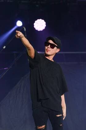 HONG KONG, CHINA - NOVEMBER 05: South Korean singer Ha Dong-hoon (aka Haha) performs onstage during the Mega K Music Festival 2016 at Hong Kong Coliseum on November 5, 2016 in Hong Kong, China.  CFP495062641