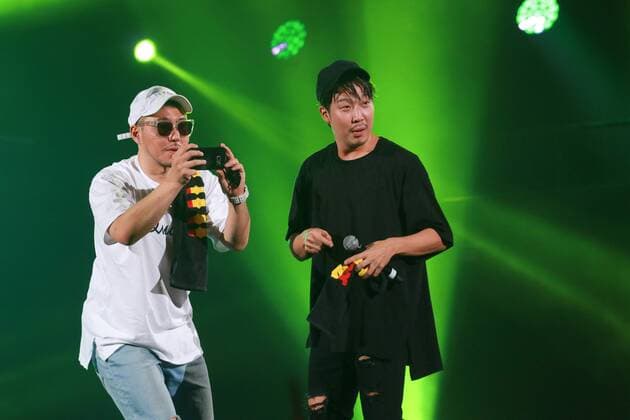 HONG KONG, CHINA - NOVEMBER 05: South Korean singer Ha Dong-hoon (aka Haha) performs onstage during the Mega K Music Festival 2016 at Hong Kong Coliseum on November 5, 2016 in Hong Kong, China.  CFP495062638