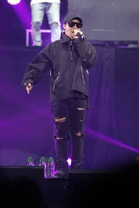 HONG KONG, CHINA - NOVEMBER 05: South Korean singer Ha Dong-hoon (aka Haha) performs onstage during the Mega K Music Festival 2016 at Hong Kong Coliseum on November 5, 2016 in Hong Kong, China.  CFP495062661