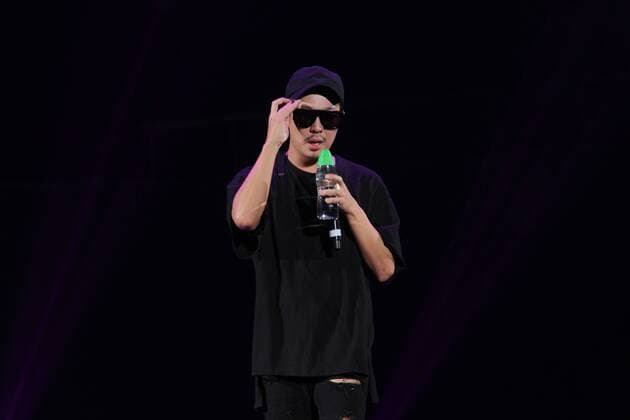 HONG KONG, CHINA - NOVEMBER 05: South Korean singer Ha Dong-hoon (aka Haha) performs onstage during the Mega K Music Festival 2016 at Hong Kong Coliseum on November 5, 2016 in Hong Kong, China.  CFP495062657