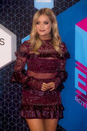 Laura Whitmore arrives at the MTV Europe Music Awards in Rotterdam, The Netherlands on November 6, 2016.  ROT20161106834 SVENxHOOGERHUIS