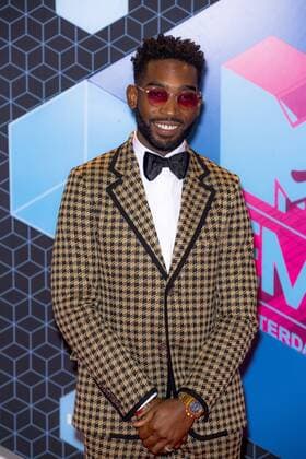 Tinie Tempah arrives at the MTV Europe Music Awards in Rotterdam, The Netherlands on November 6, 2016.  ROT20161106873 SVENxHOOGERHUIS