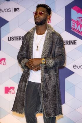 Tinie Tempah arrives at the MTV Europe Music Awards in Rotterdam, The Netherlands on November 6, 2016.  ROT20161106877 SVENxHOOGERHUIS