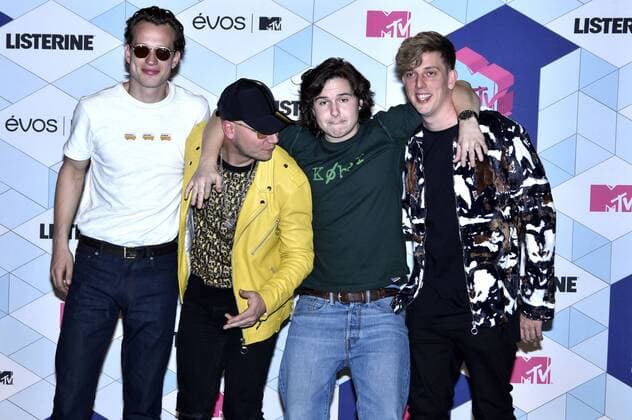 Magnus Larsson, Mark Falgren, Lukas Forchhammer, Morten Ristorp (Lukas Graham) bei der Verleihung der MTV Europe Music Awards 2016 im Ahoy Rotterdam. Roterdam, 06.11.2016 Foto:xA.xHübnerx xFuturexImage