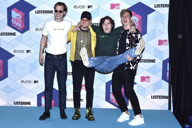 Magnus Larsson, Mark Falgren, Lukas Forchhammer, Morten Ristorp (Lukas Graham) bei der Verleihung der MTV Europe Music Awards 2016 im Ahoy Rotterdam. Roterdam, 06.11.2016 Foto:xA.xHübnerx xFuturexImage