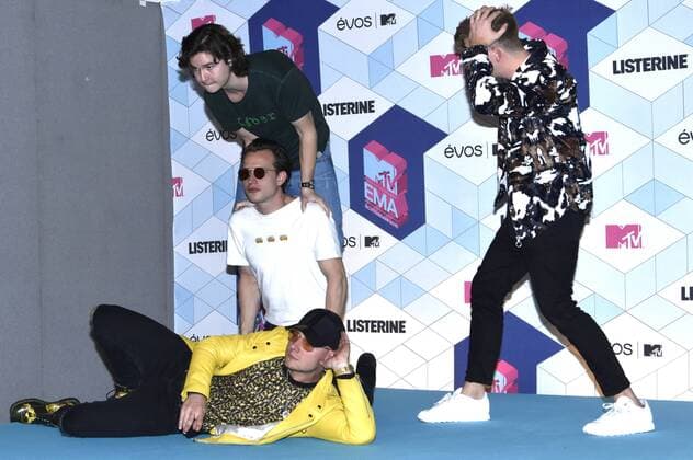 Mark Falgren, Magnus Larsson, Lukas Forchhammer und Morten Ristorp (Lukas Graham) bei der Verleihung der MTV Europe Music Awards 2016 im Ahoy Rotterdam. Roterdam, 06.11.2016 Foto:xA.xHübnerx xFuturexImage