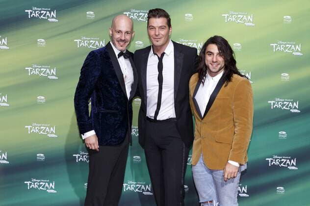 Peter Stassen, Jan Ammann und Gast bei der Premiere des Musicals Tarzan im Stage Metronom Theater. Oberhausen, 06.11.2016 Foto:xC.xHardtx xFuturexImage