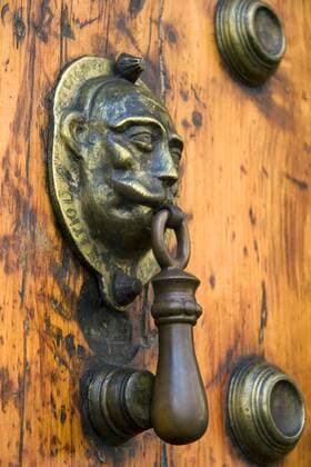 A door knocker on the Palacio de Iturbide in Mexico City, Mexico.  Copyright: xDavidxR.xFrazierx xDanitaxDelimont SA13 DFR0041